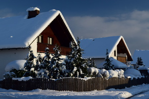 Häuser im Winter