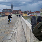 Steinere Brücke Regensburg im Januar