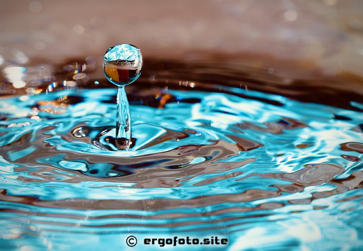 Tropfen in blau