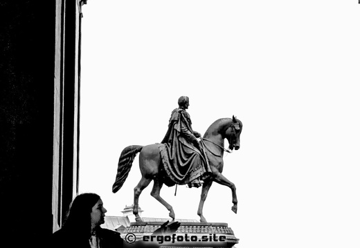 Reiterstatue in Dresden 